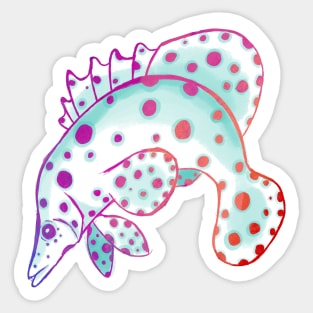 Psychedelic Panther Grouper Fish (Digital) Sticker